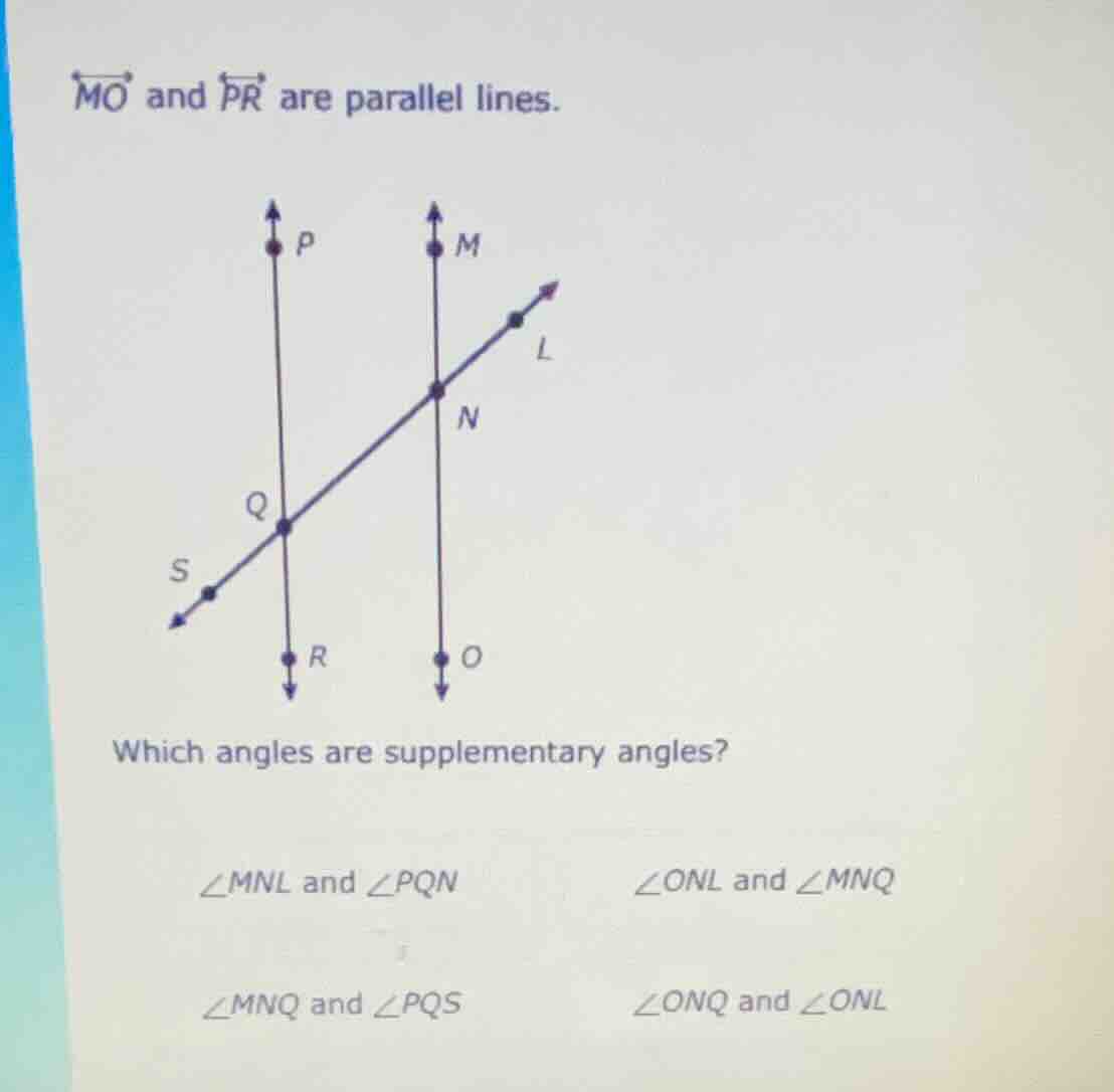 $\\overleftrightarrow{mo}$ and $\\overleftrightarrow{pr}$ are parallel …