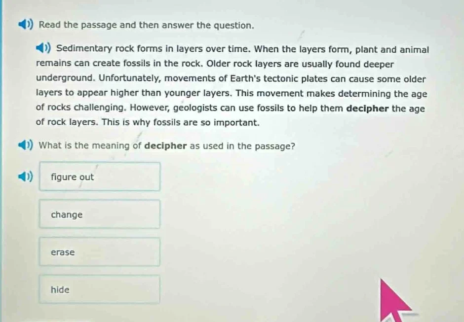 read the passage and then answer the question. sedimentary rock forms i…