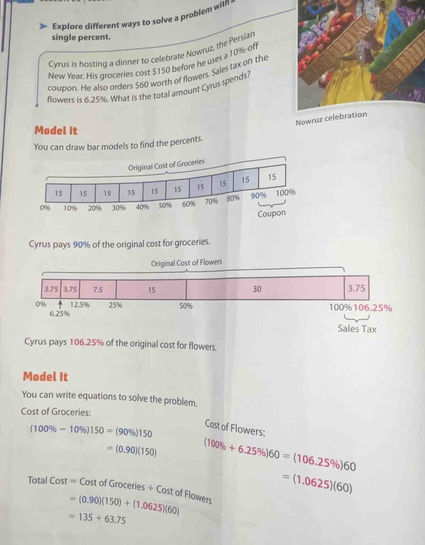 explore different ways to solve a problem with a single percent. cyrus …