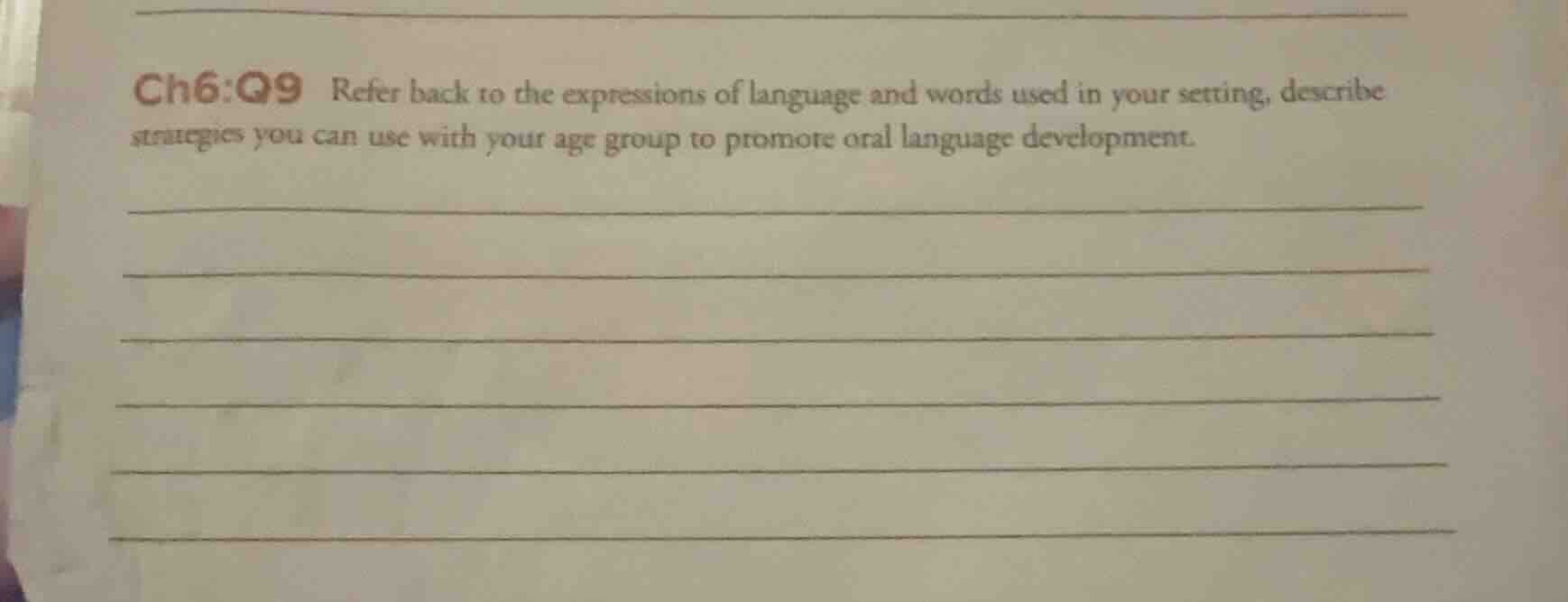 ch6: q9 refer back to the expressions of language and words used in you…