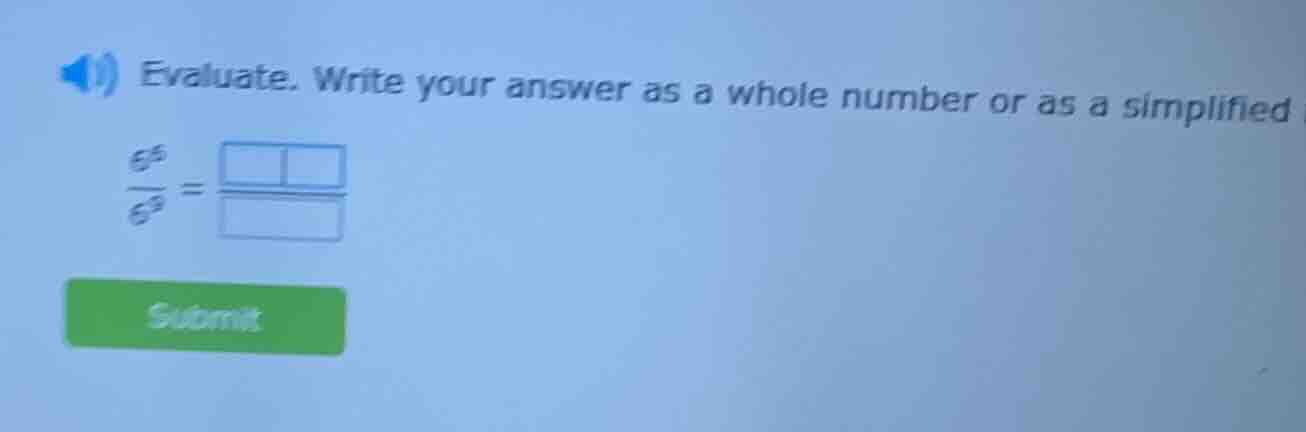 evaluate. write your answer as a whole number or as a simplified \\(\\f…