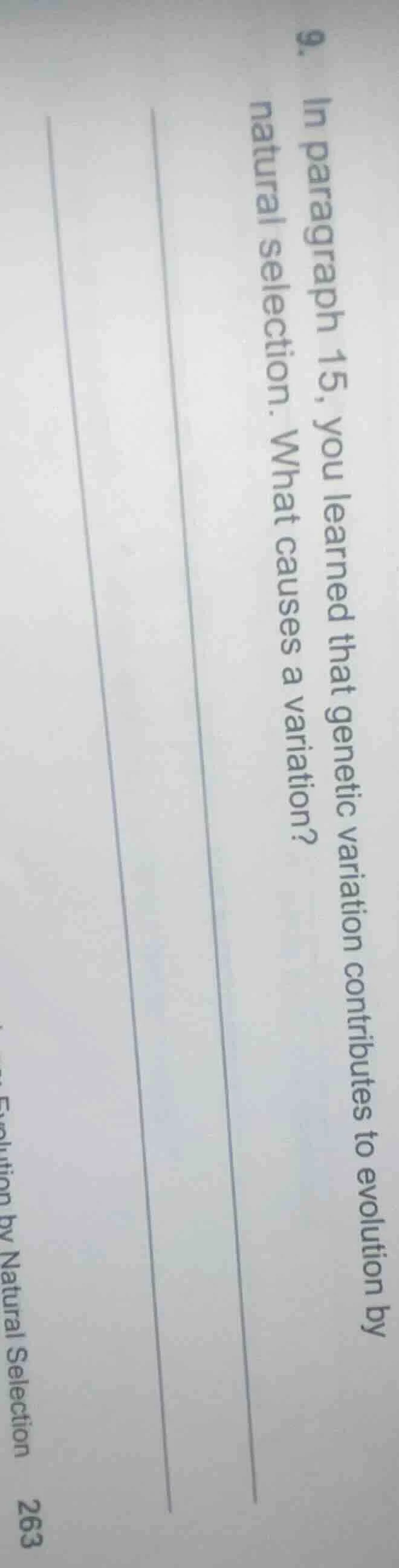9. in paragraph 15, you learned that genetic variation contributes to e…