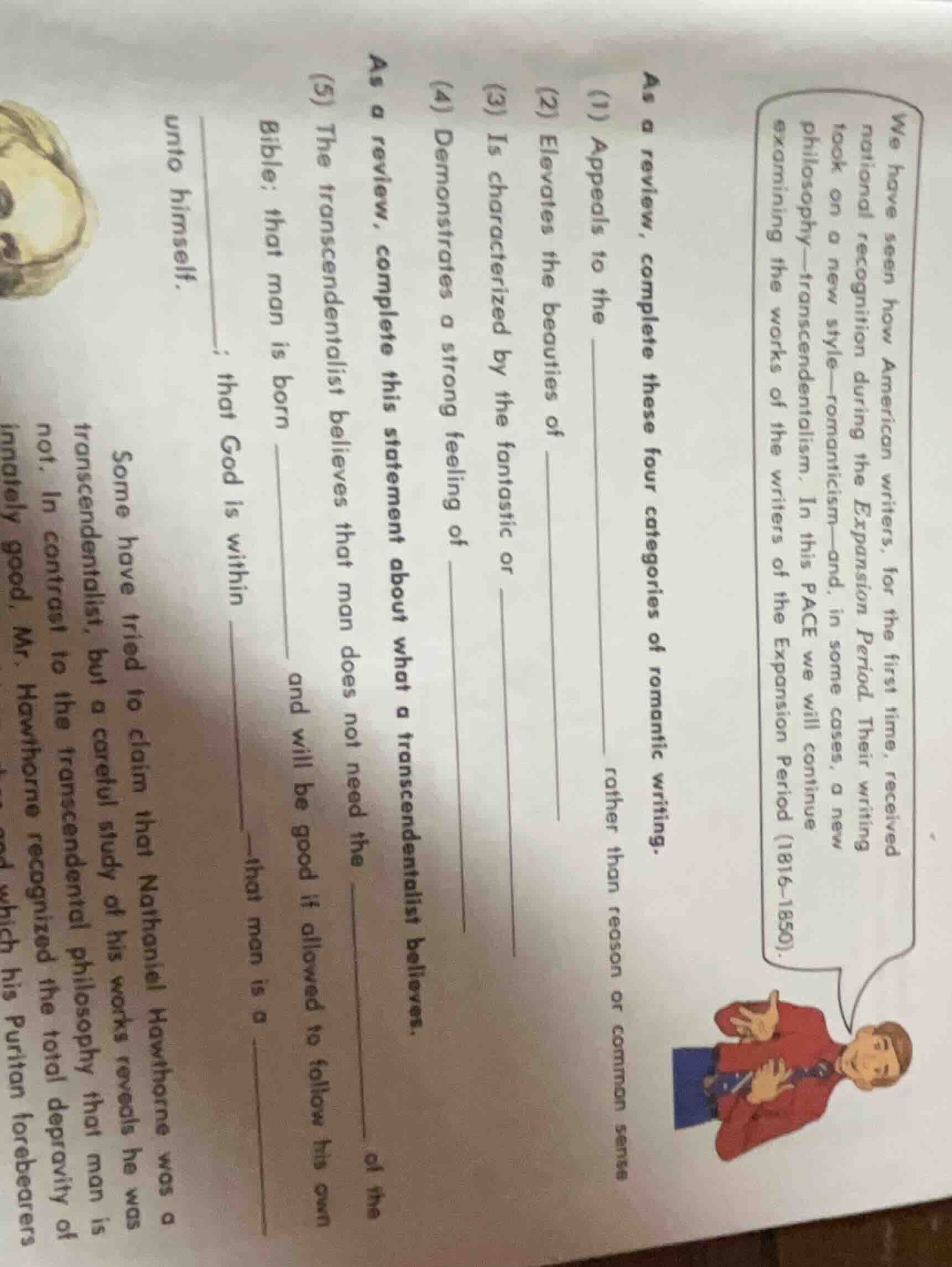 we have seen how american writers, for the first time, received nationa…