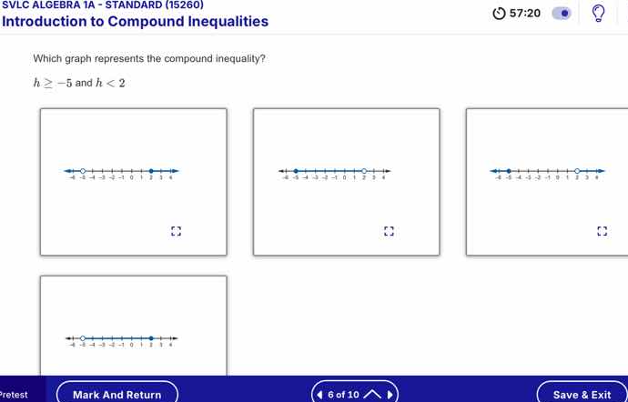 svlc algebra 1a - standard (15260) introduction to compound inequalitie…
