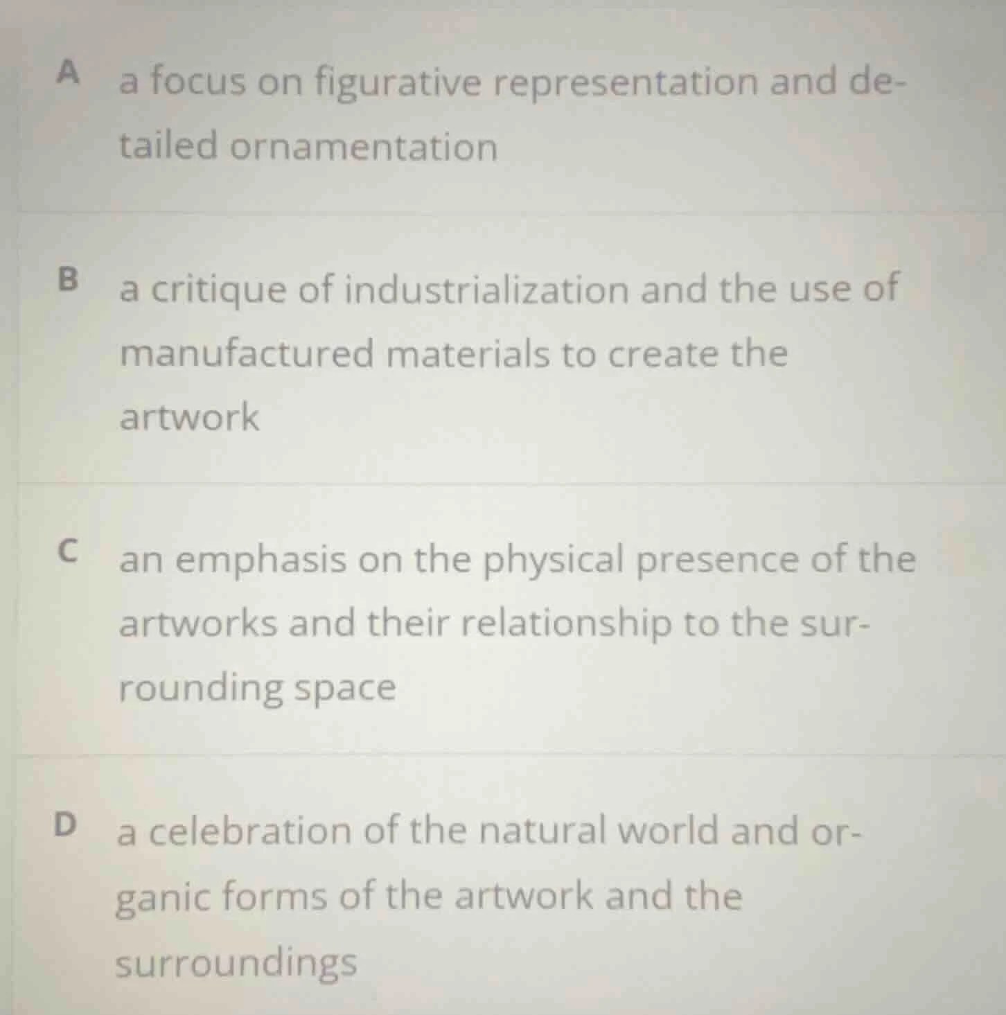 a a focus on figurative representation and detailed ornamentation b a c…