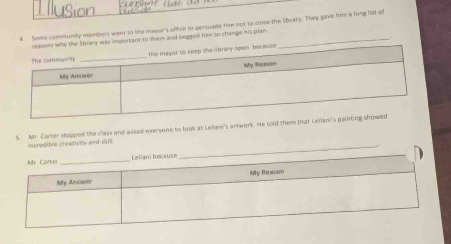 4. some community members went to the mayor’s office to persuade him no…