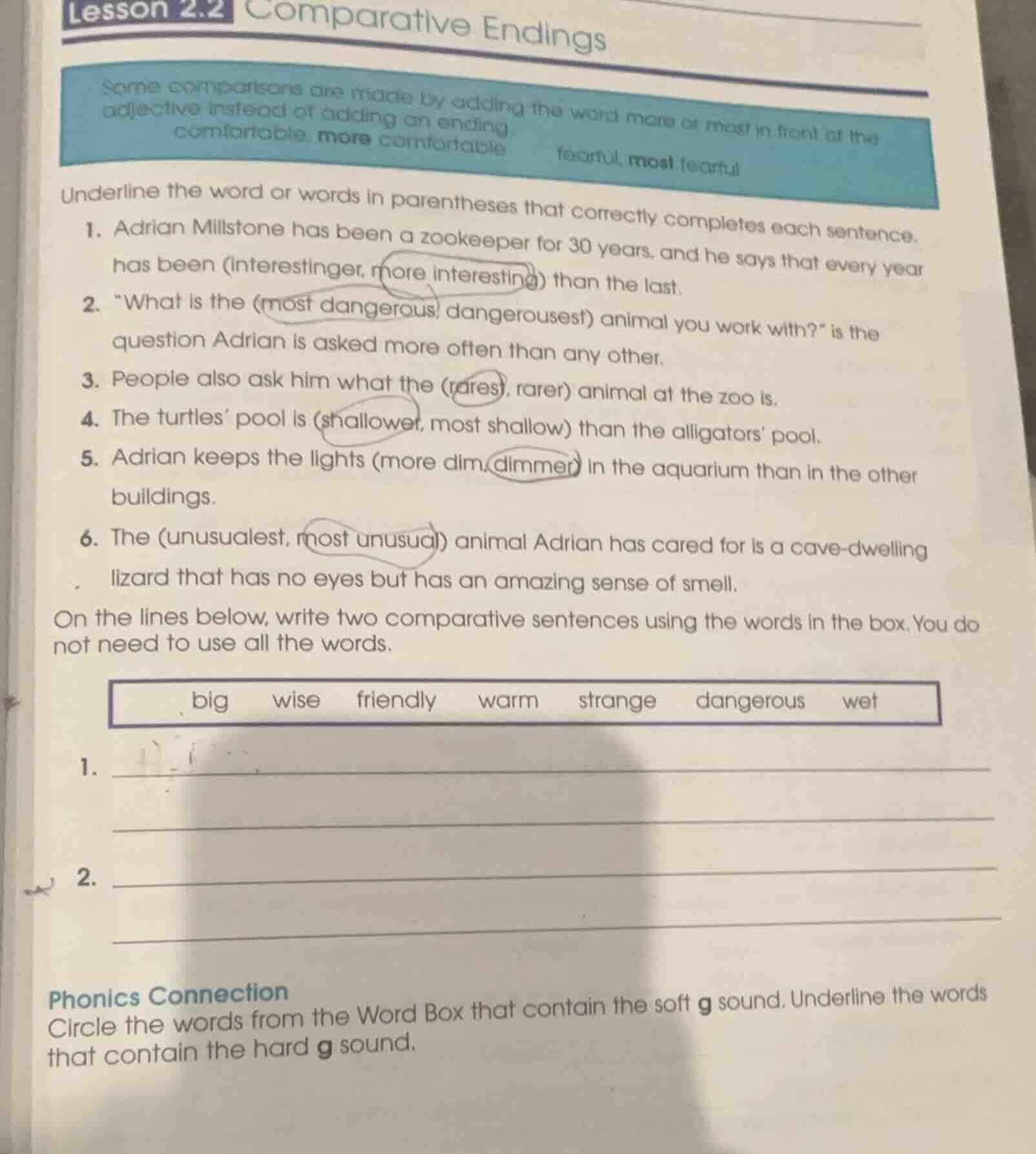 lesson 2.2 comparative endings some comparisons are made by adding the …