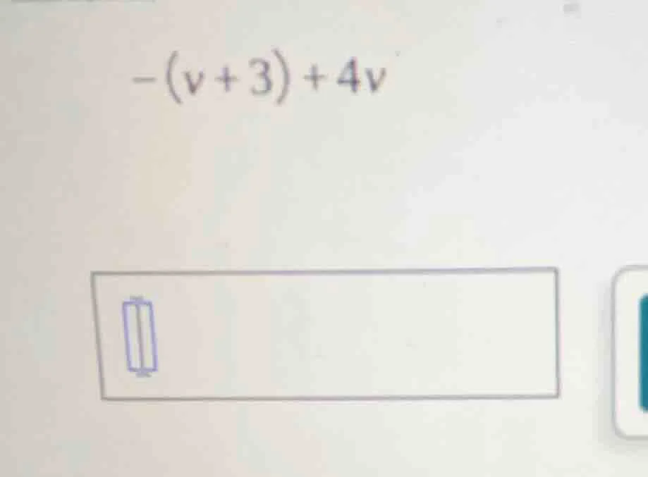 -(v + 3) + 4v