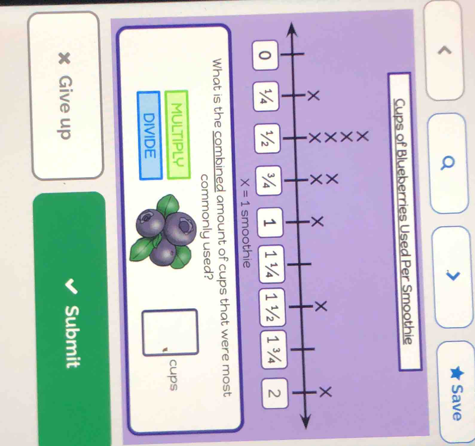 what is the combined amount of cups that were most commonly used? (with…