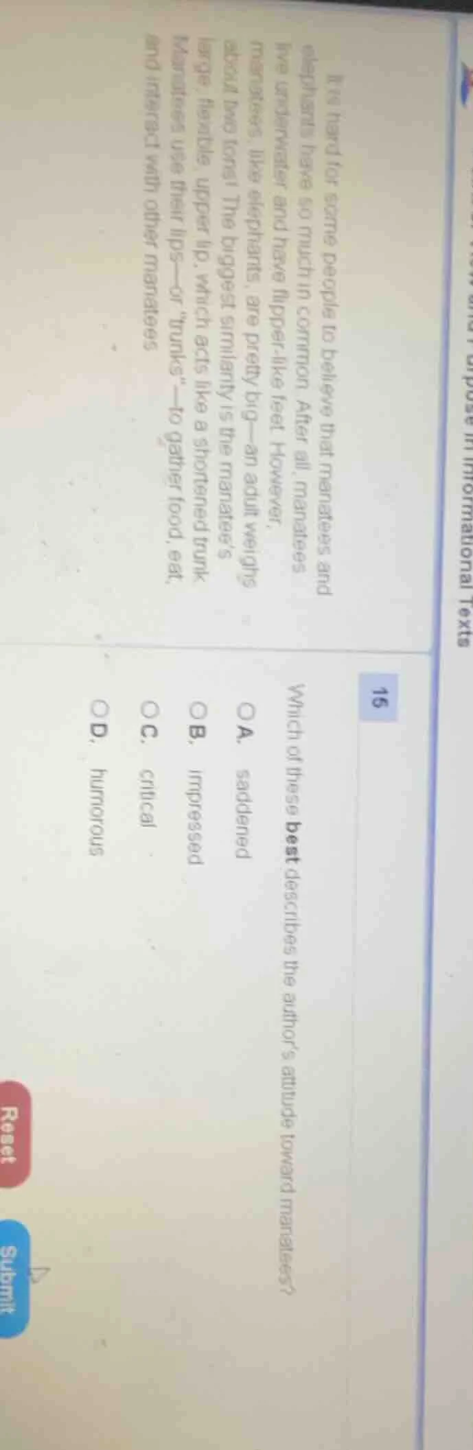 its hard for some people to believe that manatees and elephants have so…