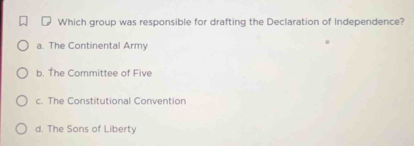 which group was responsible for drafting the declaration of independenc…