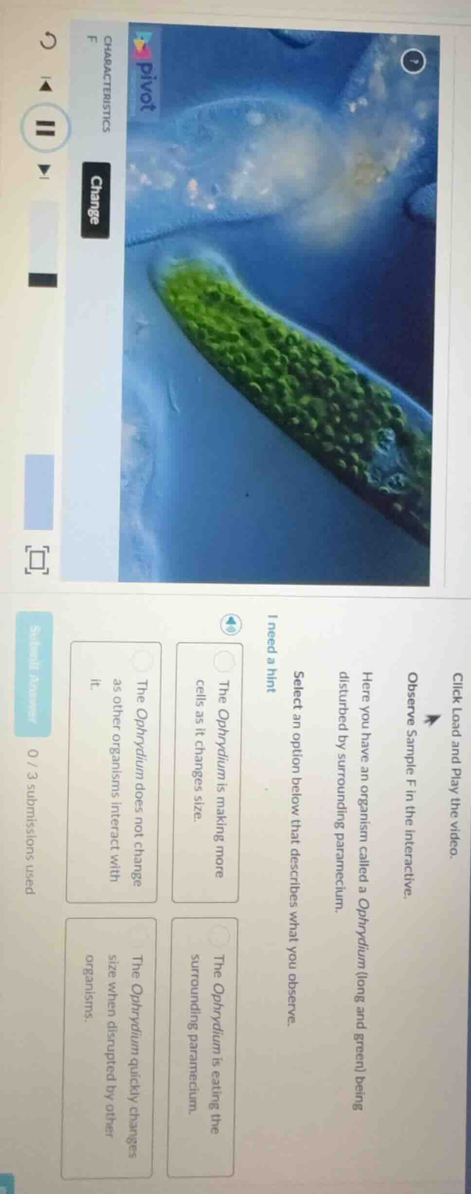 click load and play the video. observe sample f in the interactive. her…