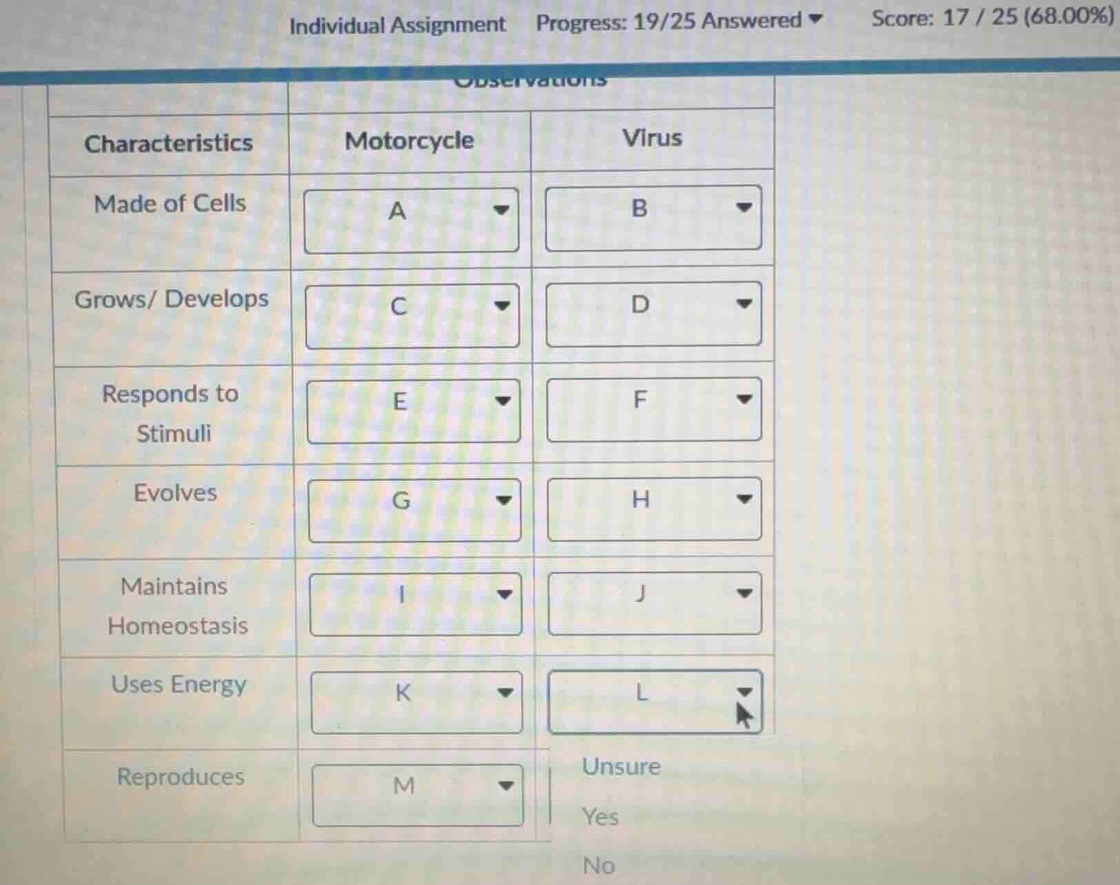 individual assignment progress: 19/25 answered score: 17 / 25 (68.00%) …