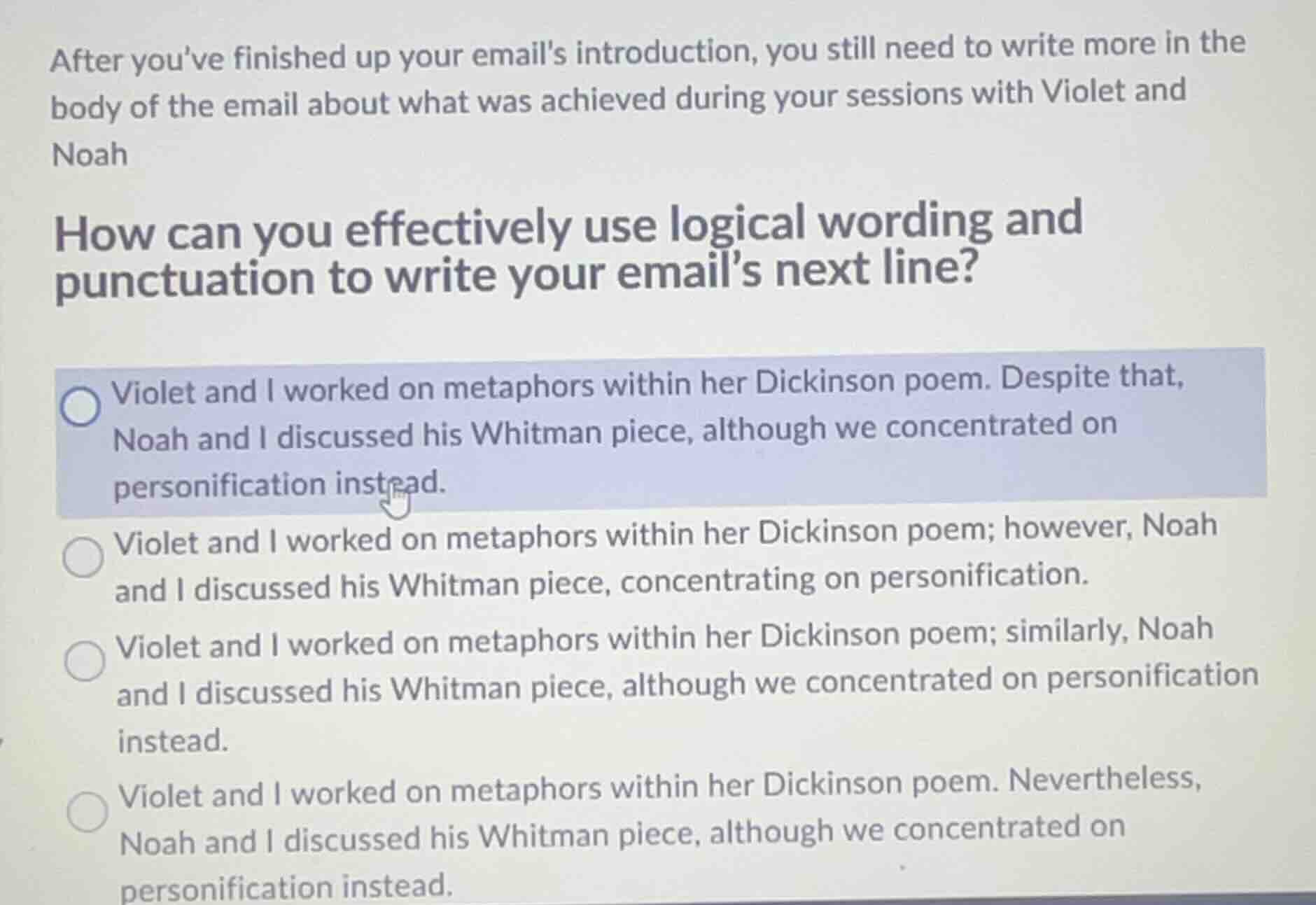 after youve finished up your emails introduction, you still need to wri…
