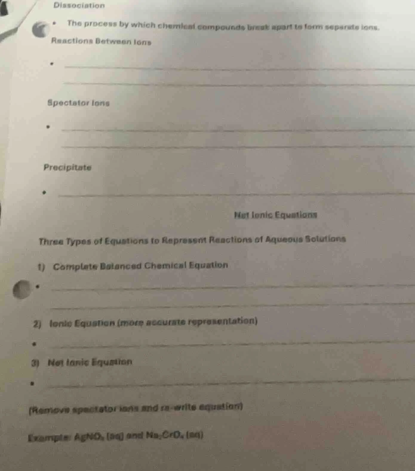 dissociation - the process by which chemical compounds break apart to f…