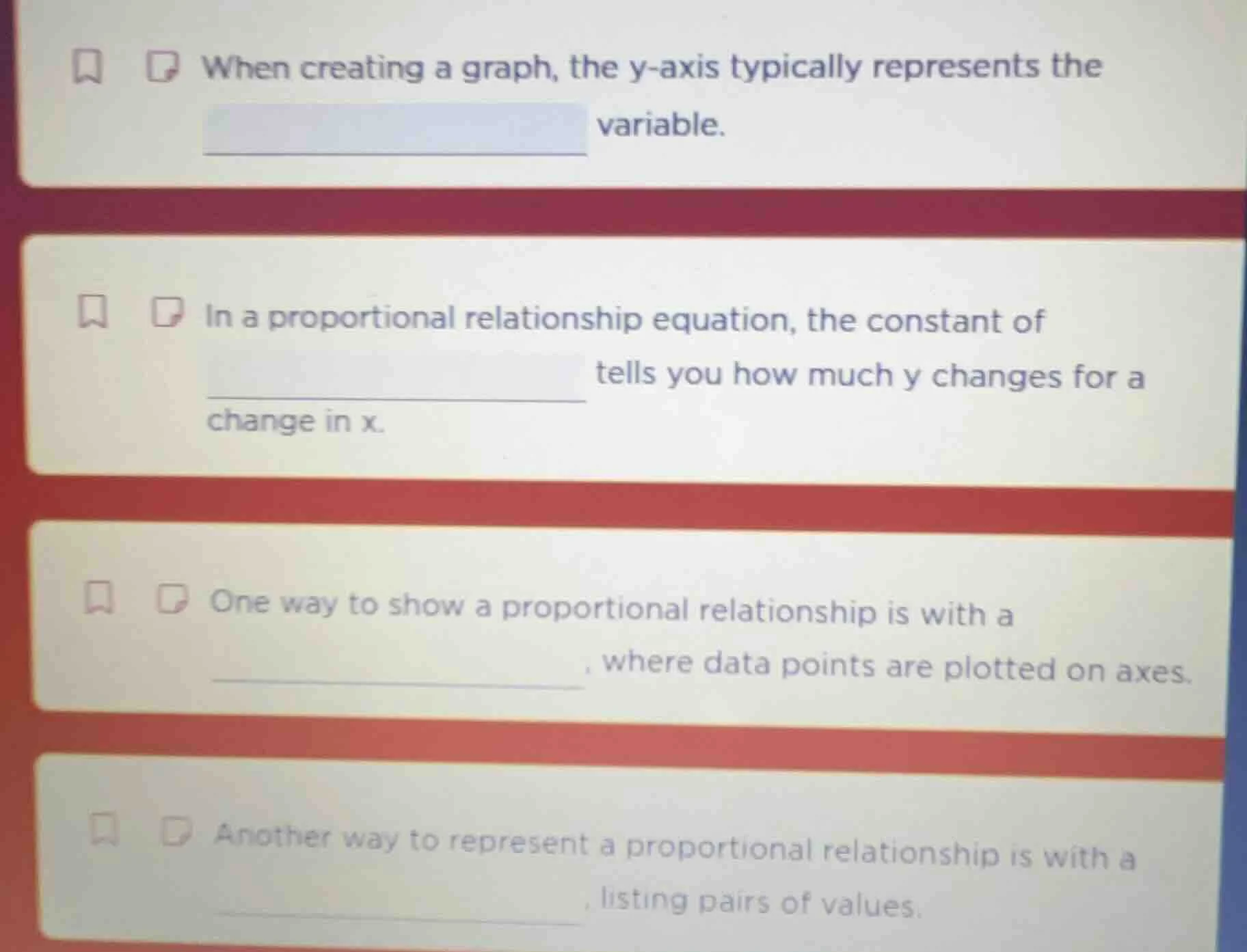 when creating a graph, the y-axis typically represents the variable. in…