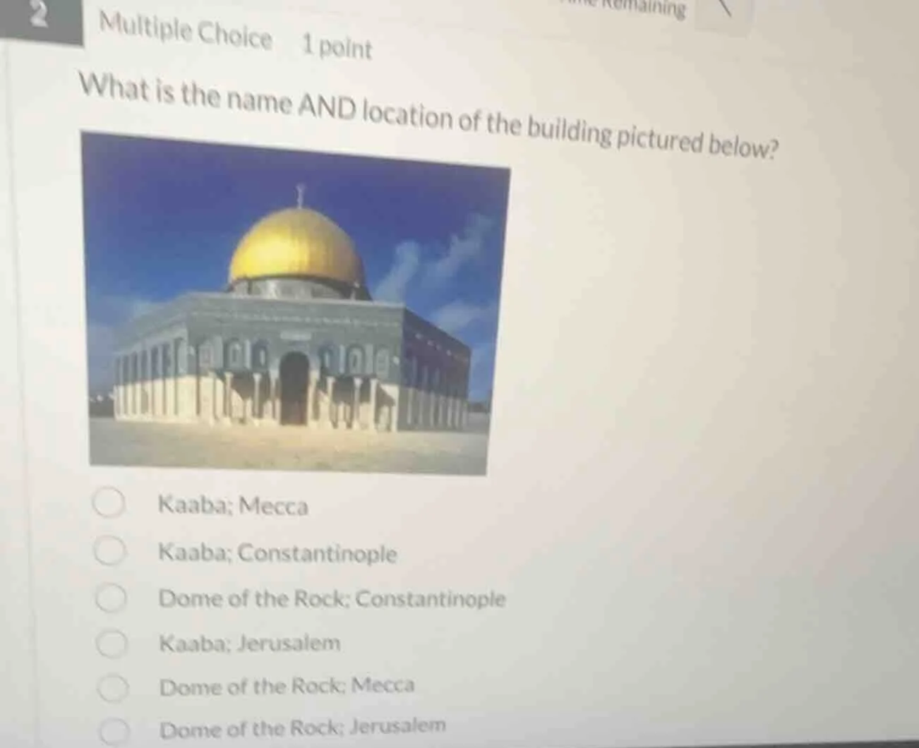 2 multiple choice 1 point what is the name and location of the building…