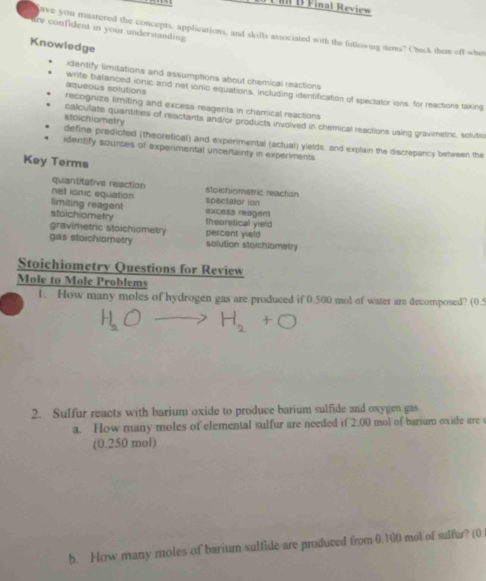 unit d final review have you mastered the concepts, applications, and s…