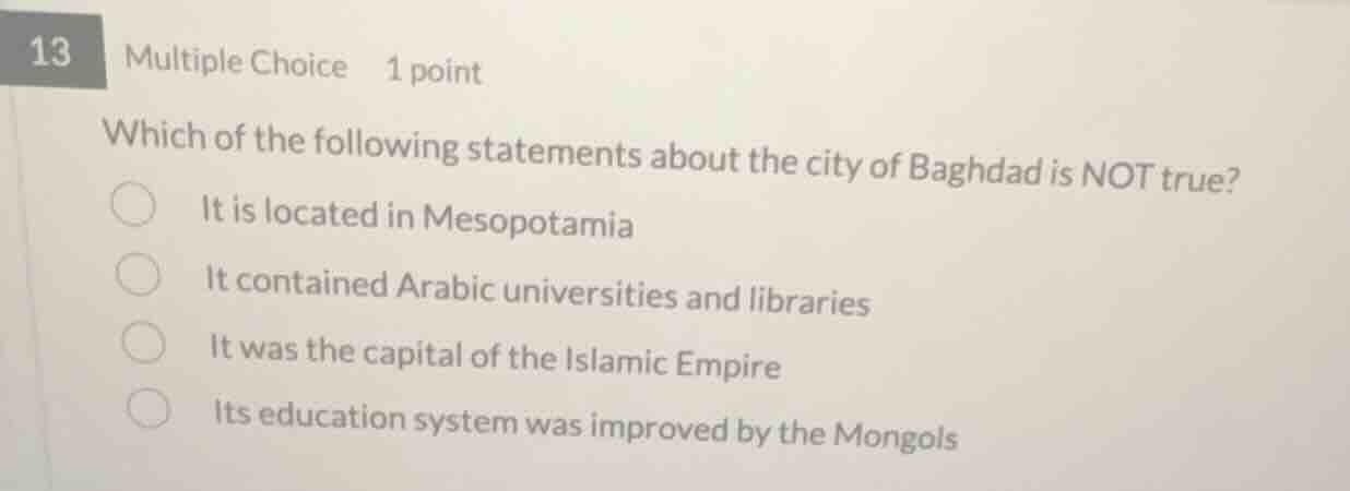 13 multiple choice 1 point which of the following statements about the …