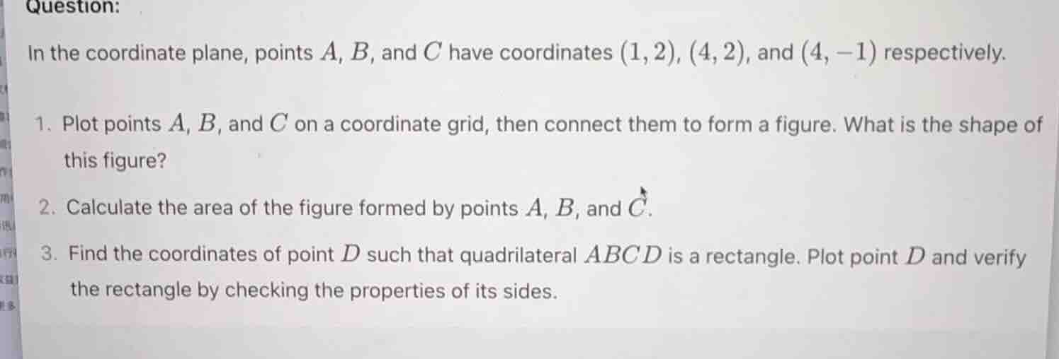 question: in the coordinate plane, points a, b, and c have coordinates …