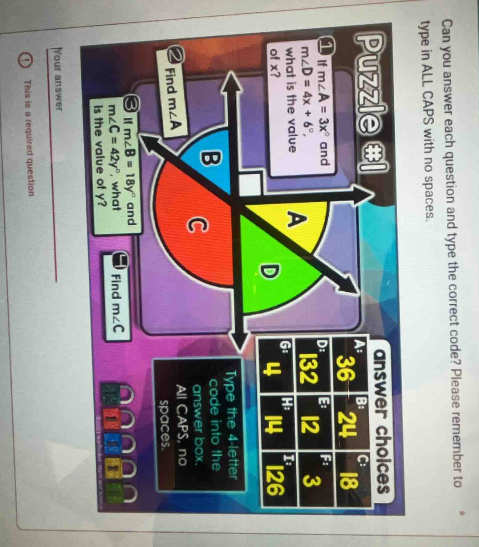 can you answer each question and type the correct code? please remember…