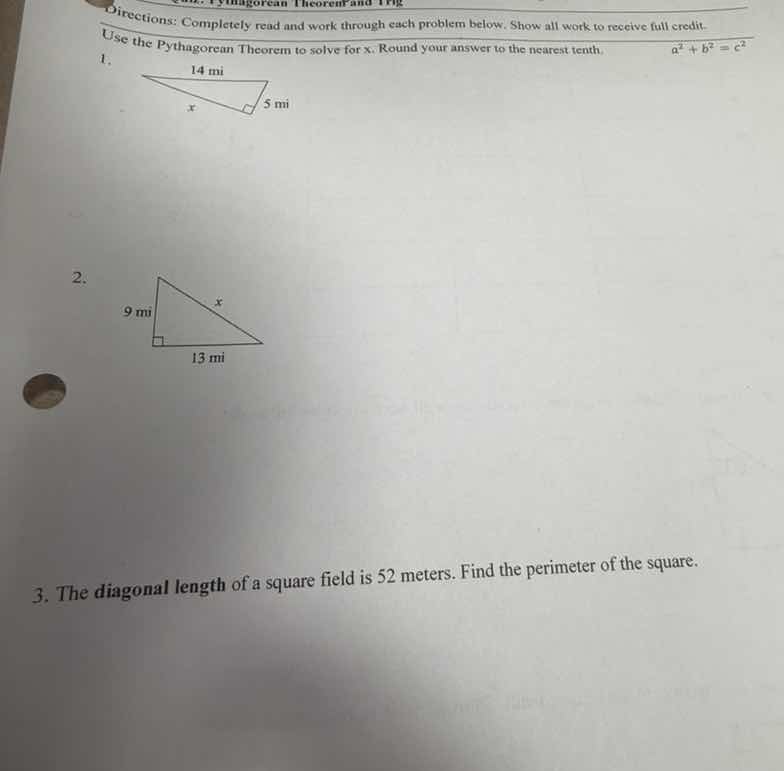 directions: completely read and work through each problem below. show a…