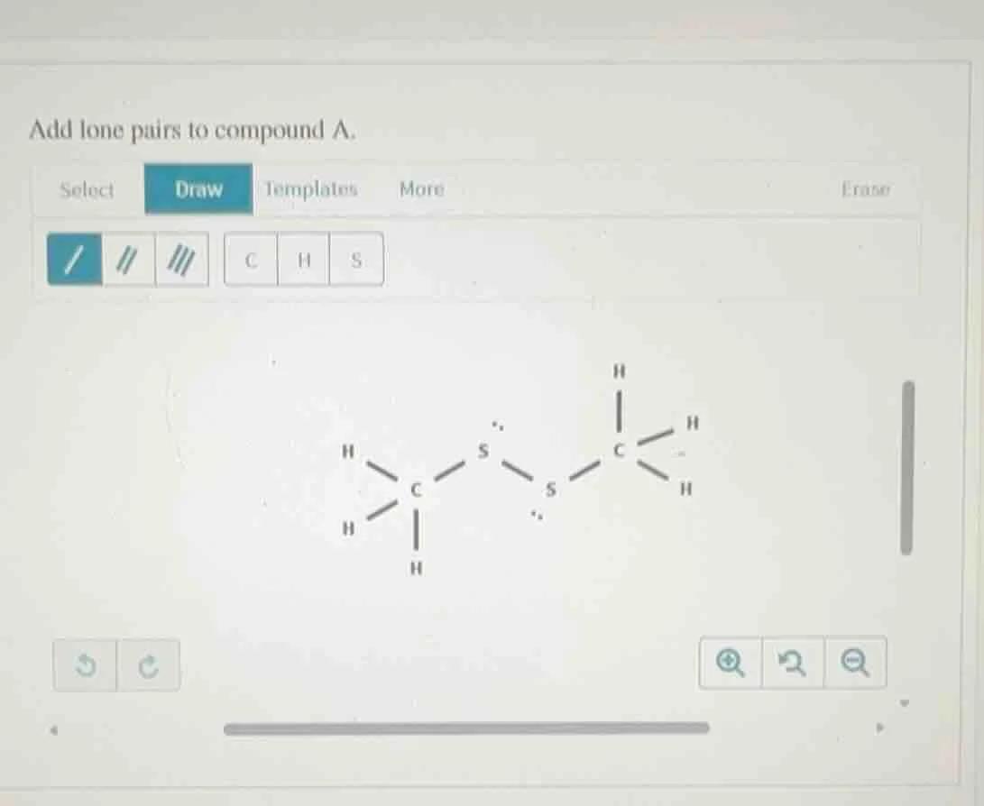 add lone pairs to compound a.