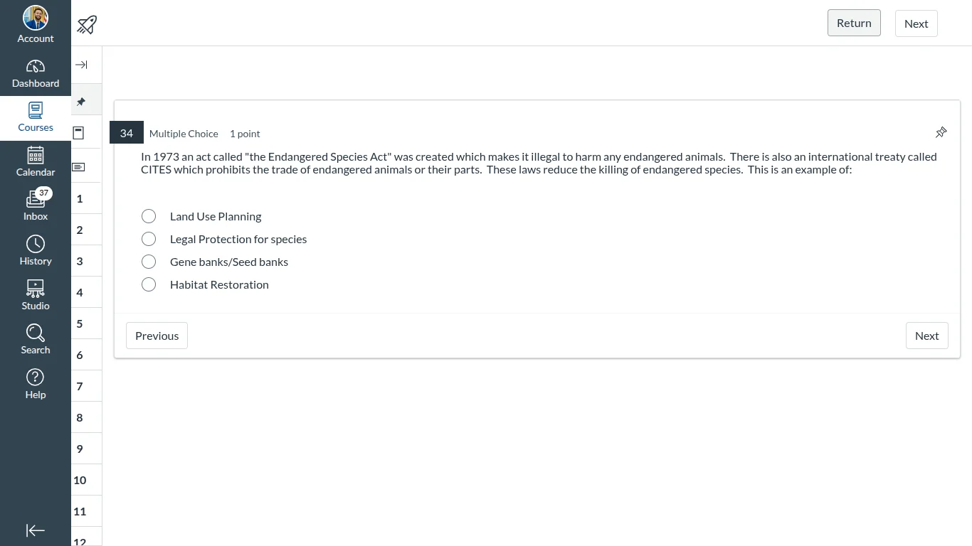 in 1973 an act called \the endangered species act\ was created which ma…