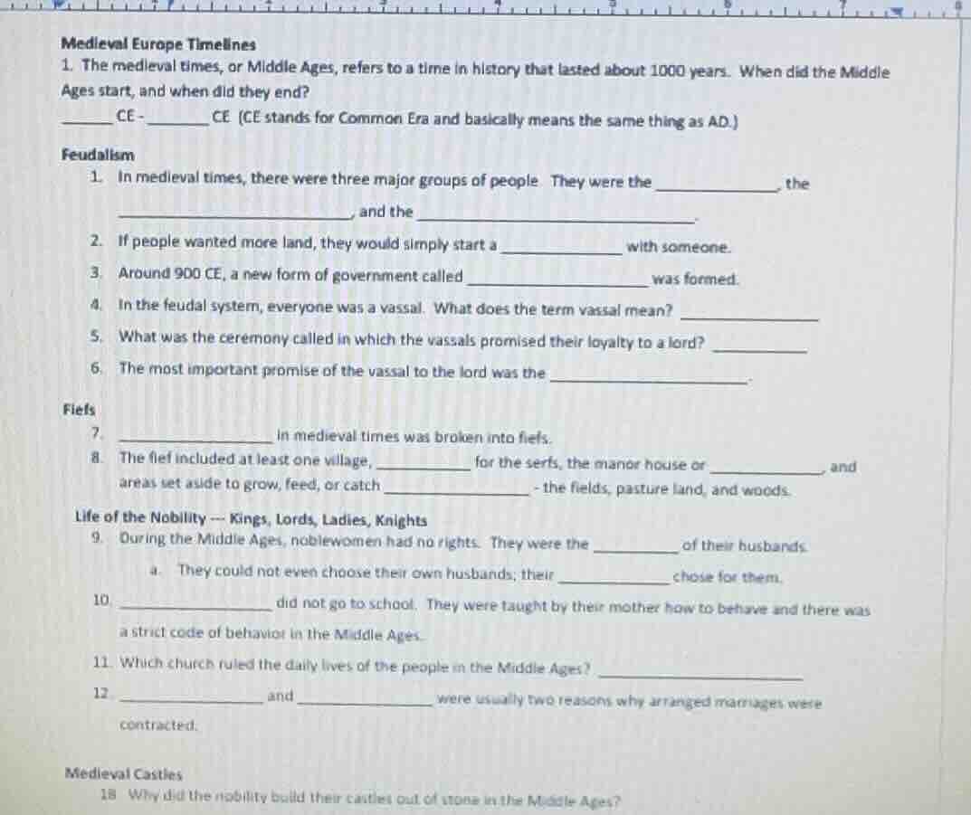 medieval europe timelines 1. the medieval times, or middle ages, refers…