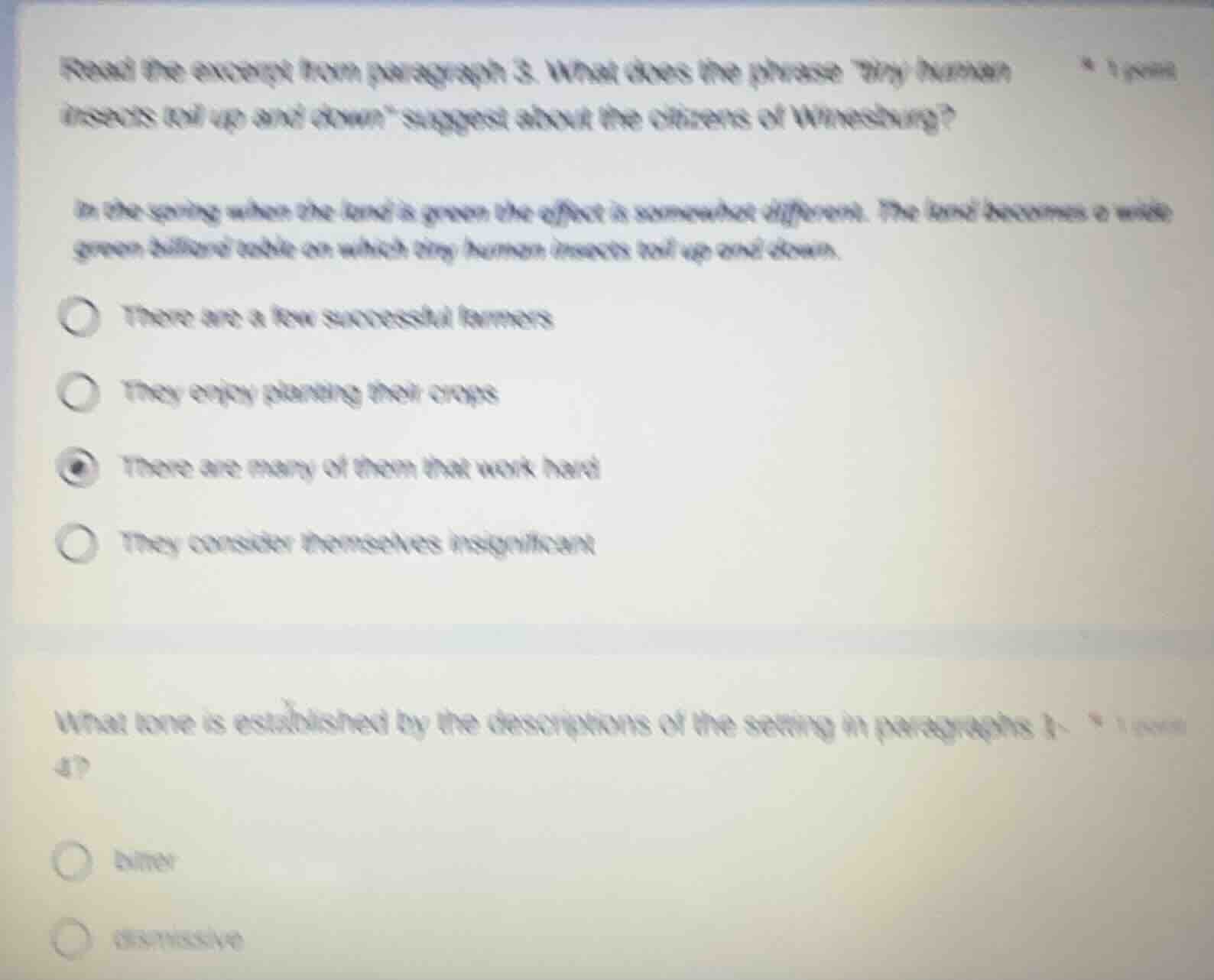 read the excerpt from paragraph 3. what does the phrase \tiny human ins…
