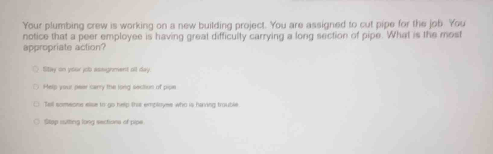 your plumbing crew is working on a new building project. you are assign…