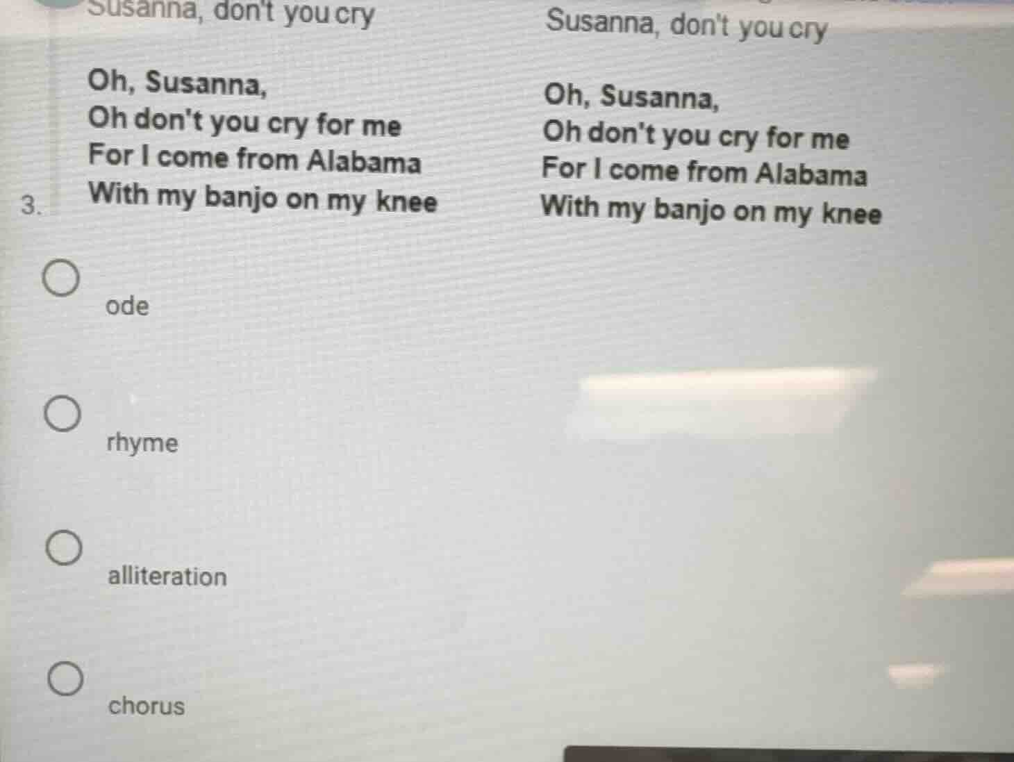susanna, dont you cry susanna, dont you cry 3. oh, susanna, oh dont you…
