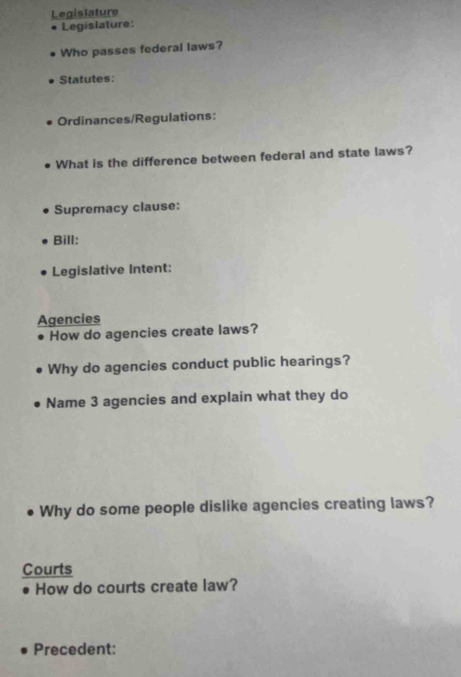 legislature - legislature: - who passes federal laws? - statutes: - ord…