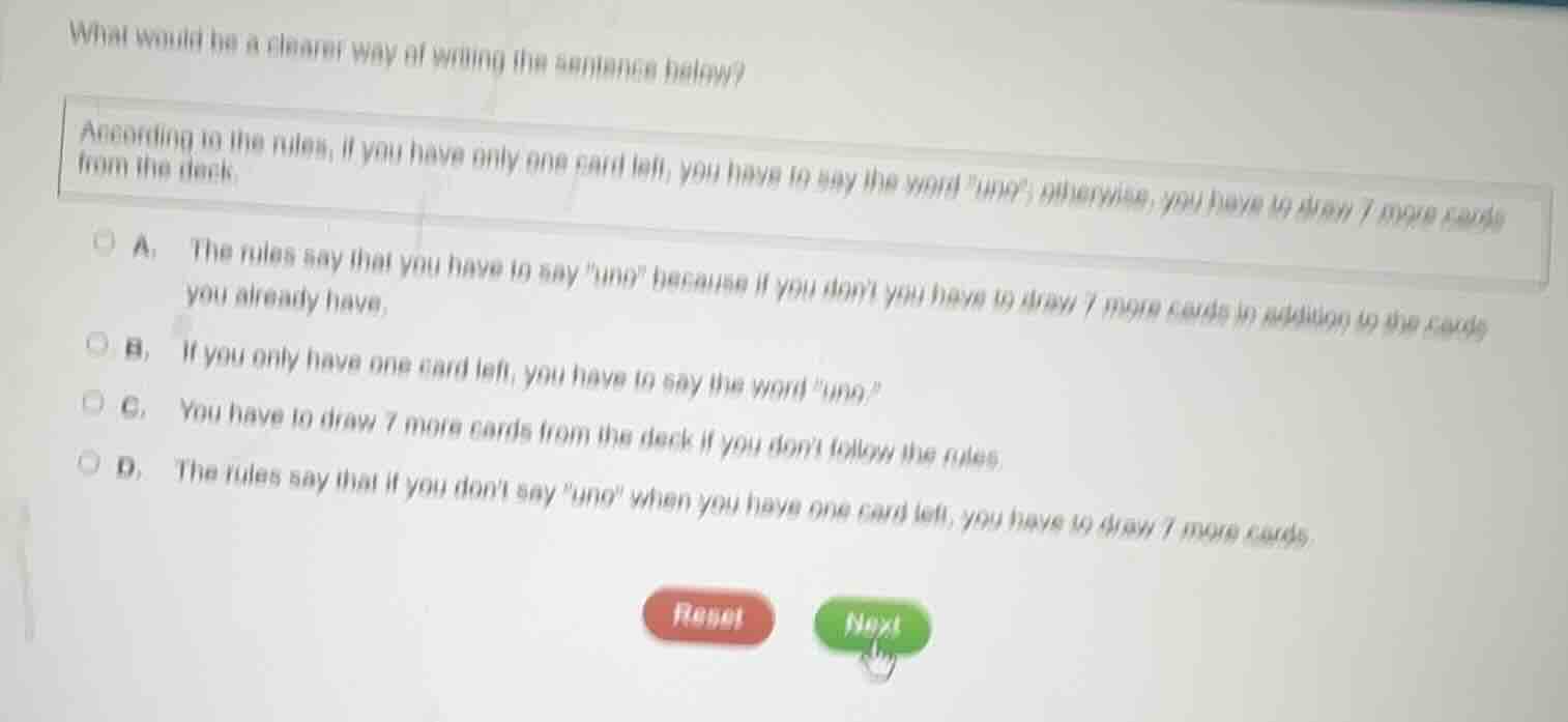 what would be a clearer way of writing the sentence below? according to…