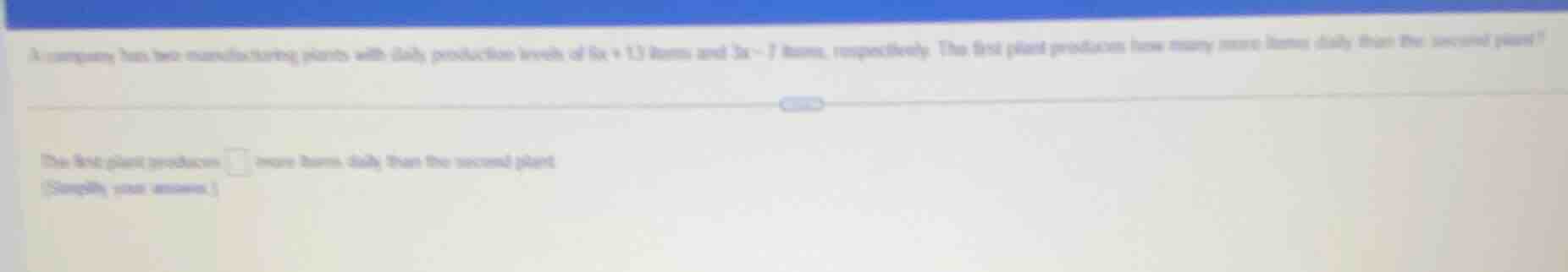 a company has two manufacturing plants with daily production levels of …