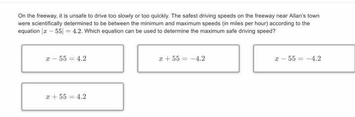 on the freeway, it is unsafe to drive too slowly or too quickly. the sa…