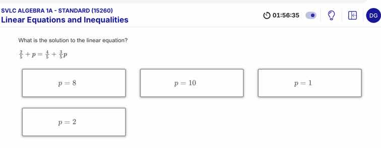 svlc algebra 1a - standard (15260) linear equations and inequalities wh…