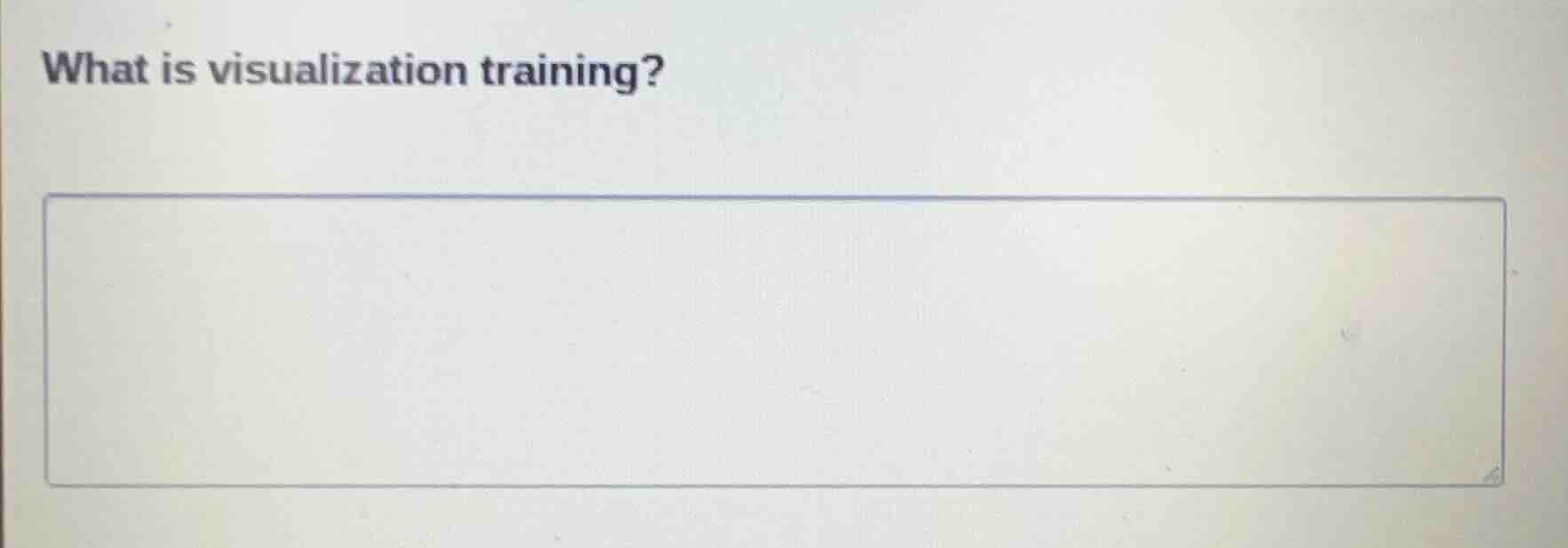 what is visualization training?