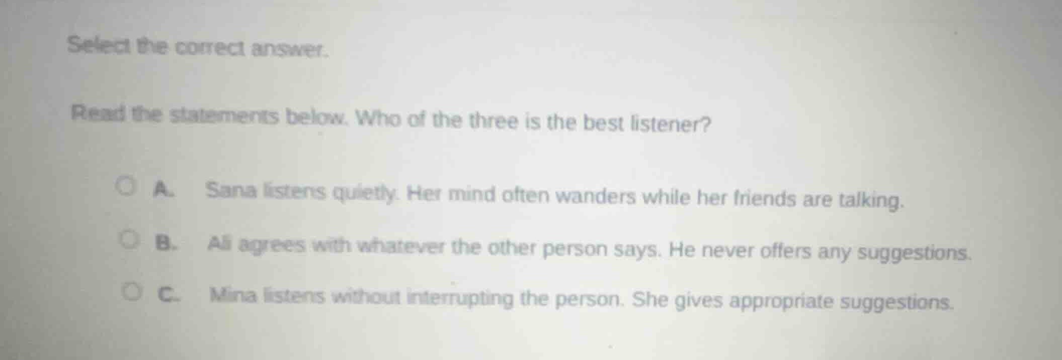 select the correct answer. read the statements below. who of the three …