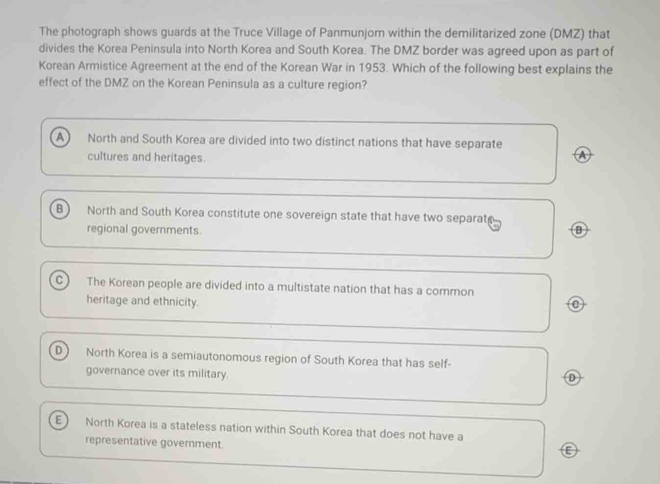 the photograph shows guards at the truce village of panmunjom within th…