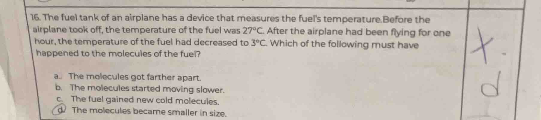 16. the fuel tank of an airplane has a device that measures the fuels t…