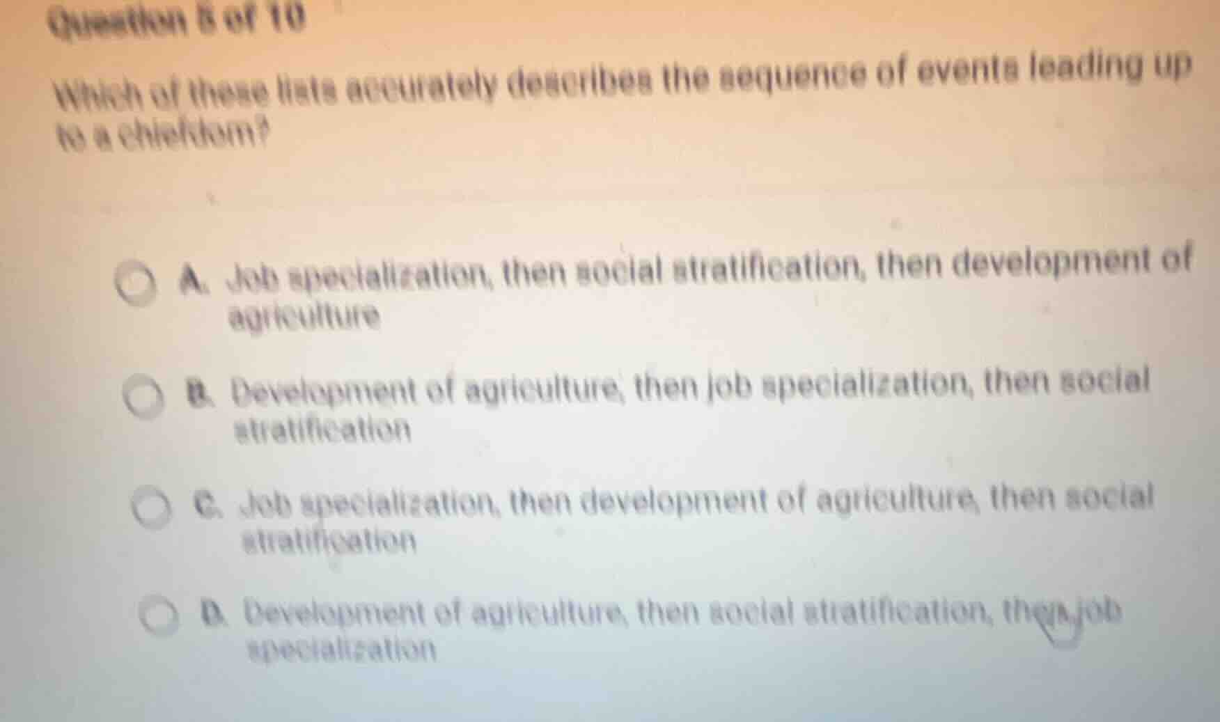 question 8 of 10 which of these lists accurately describes the sequence…