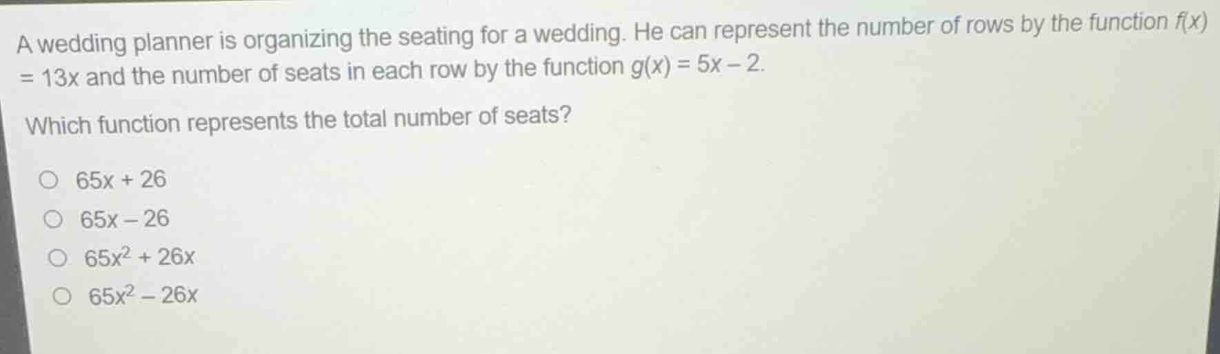 a wedding planner is organizing the seating for a wedding. he can repre…