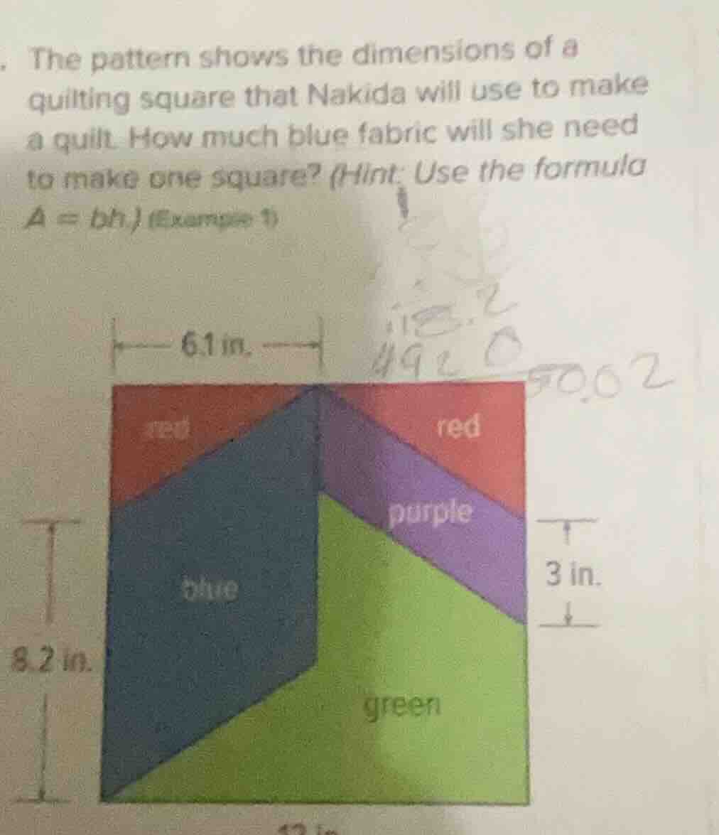 the pattern shows the dimensions of a quilting square that nakida will …