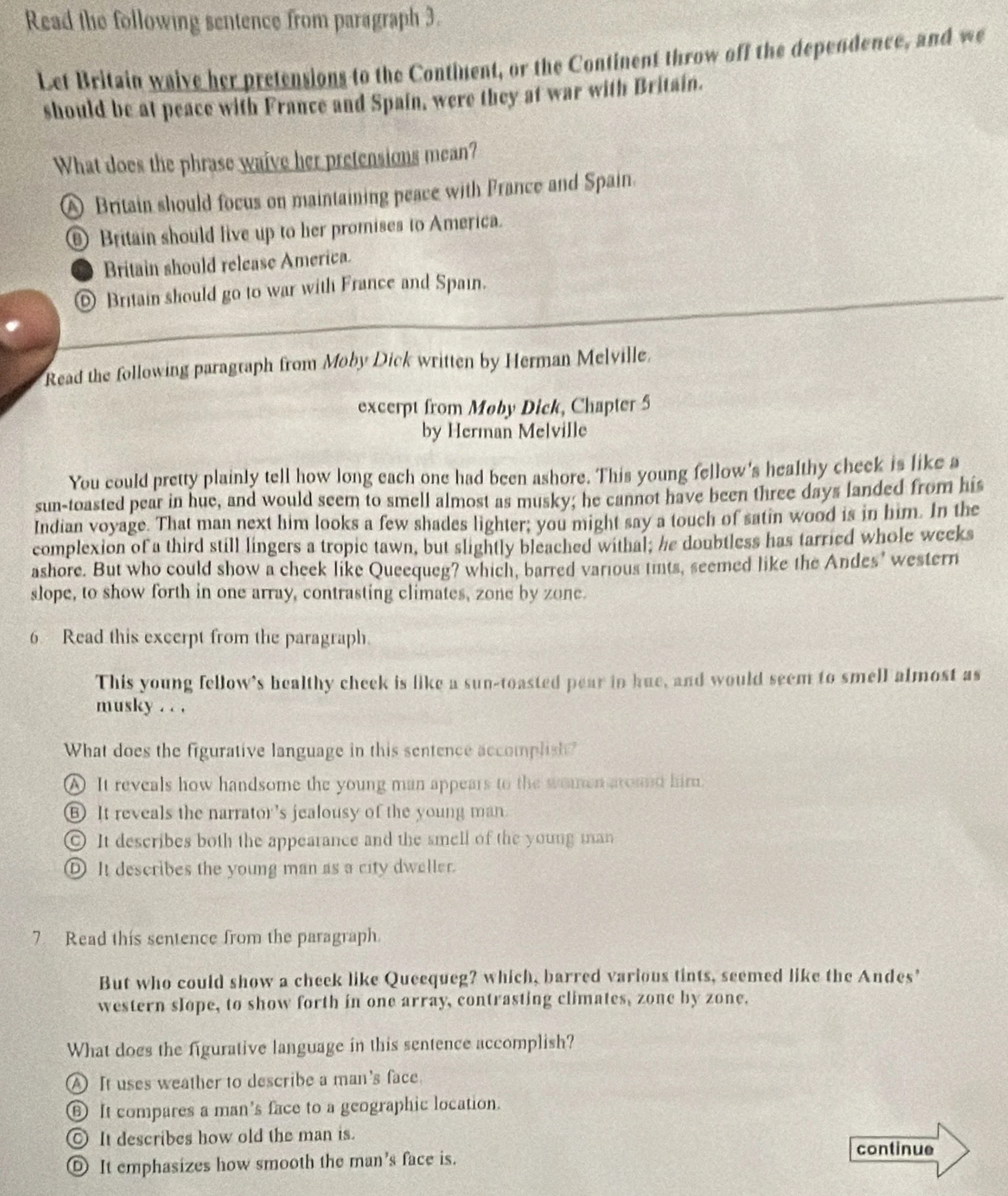 read the following sentence from paragraph 3. let britain waive her pre…