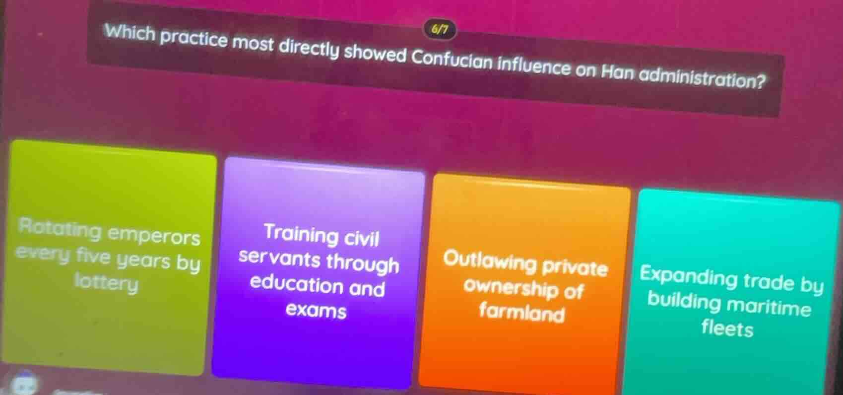 which practice most directly showed confucian influence on han administ…