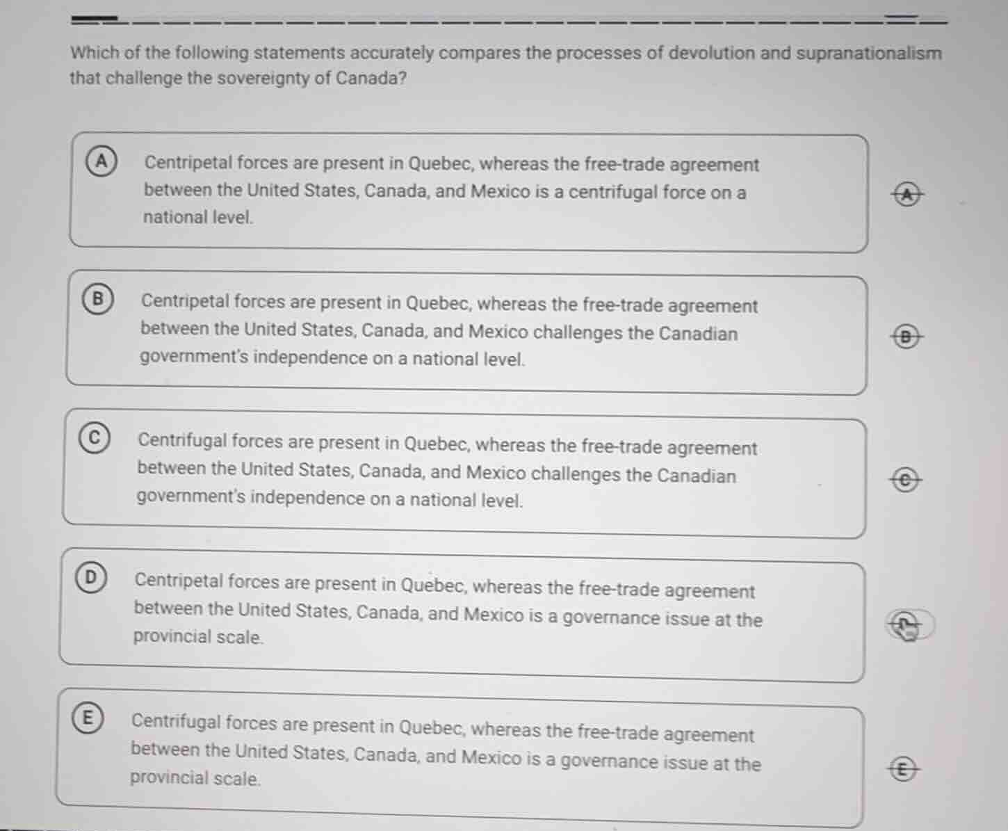which of the following statements accurately compares the processes of …