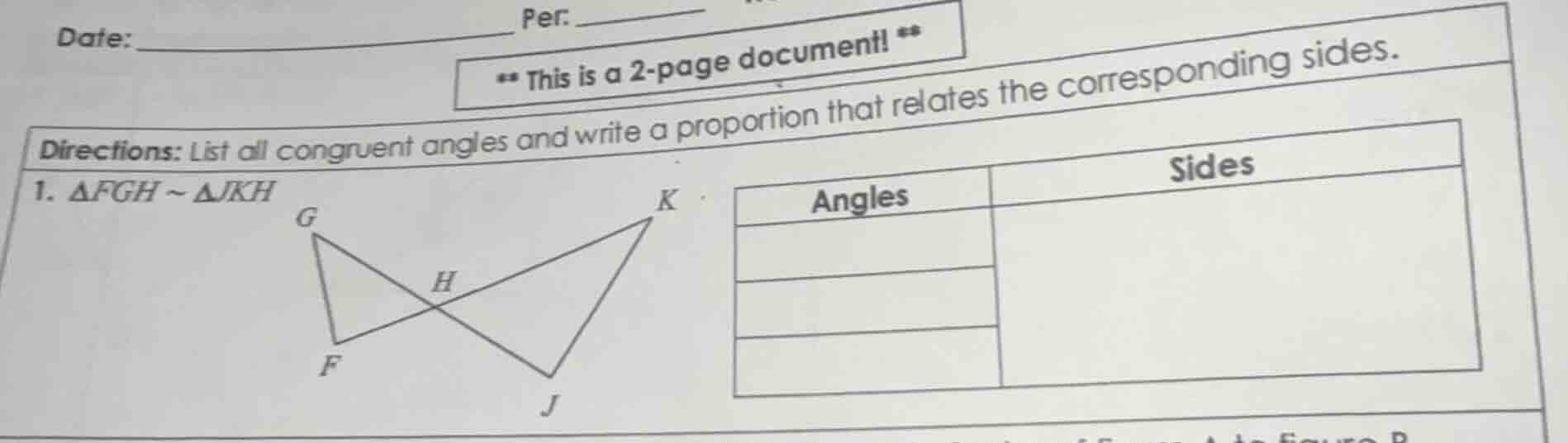 date: ______ per: ______ ** this is a 2 - page document! ** directions:…