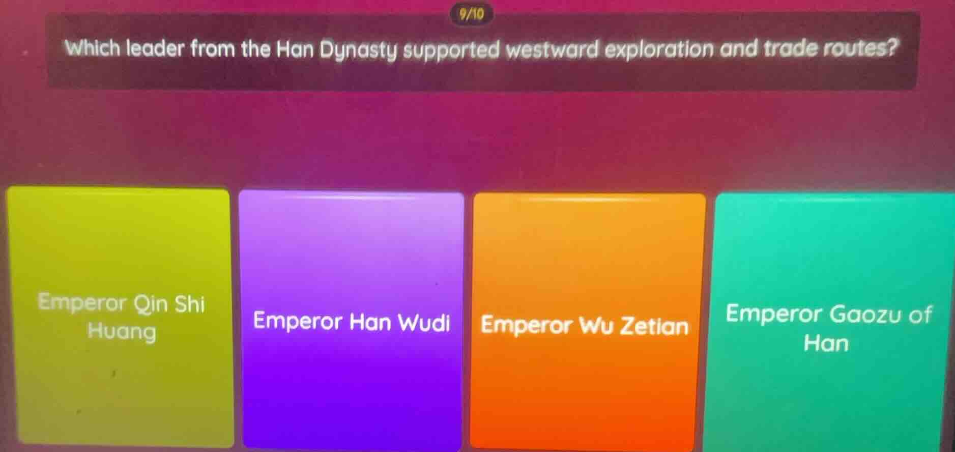 which leader from the han dynasty supported westward exploration and tr…