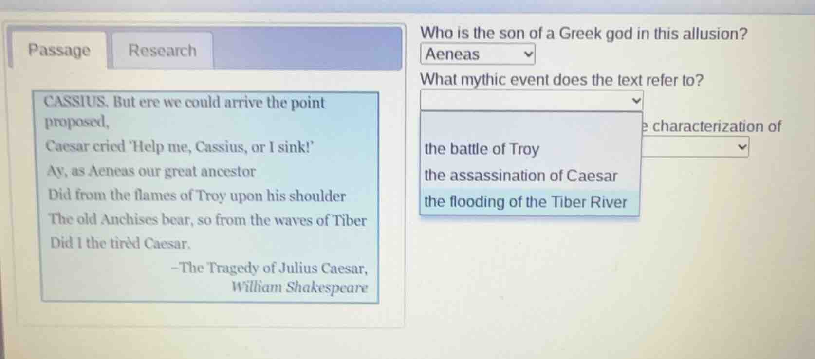 passage cassius. but ere we could arrive the point proposed, caesar cri…